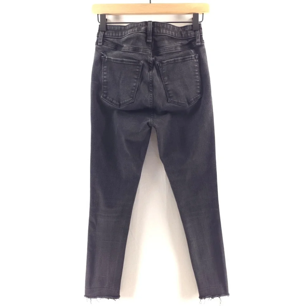 Abercrombie & Fitch Womens Jeans Super Skinny Ankle‎ 27/4R Button Fly Raw Hem